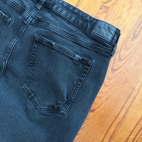 Aeropostale Jeans Black High Rise Jeans Distressed Ripped Size 16 Reg - Picture 7 of 8
